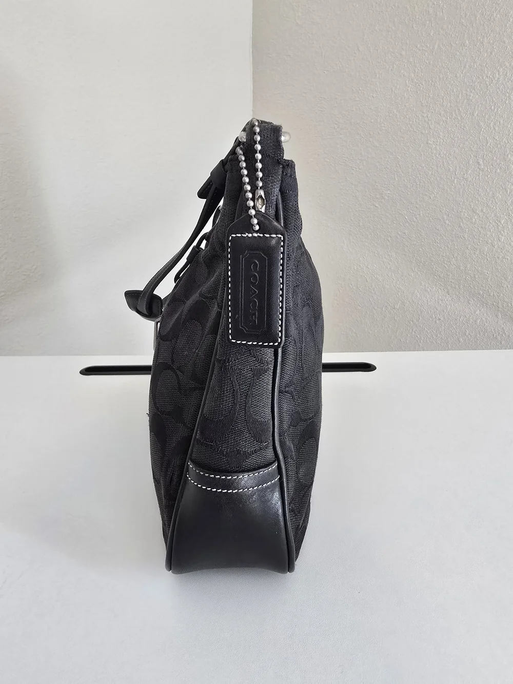 Coach Black Signature Canvas Shoulder Bag